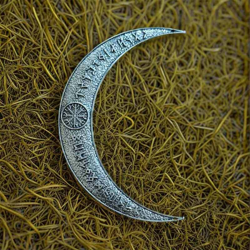 Foreign Trade Hot-Selling Viking Retro Odin Rune Crescent-Shaped Hairpin Nordic Hairpin Norwegian Style Hair Accessories Wholesale
