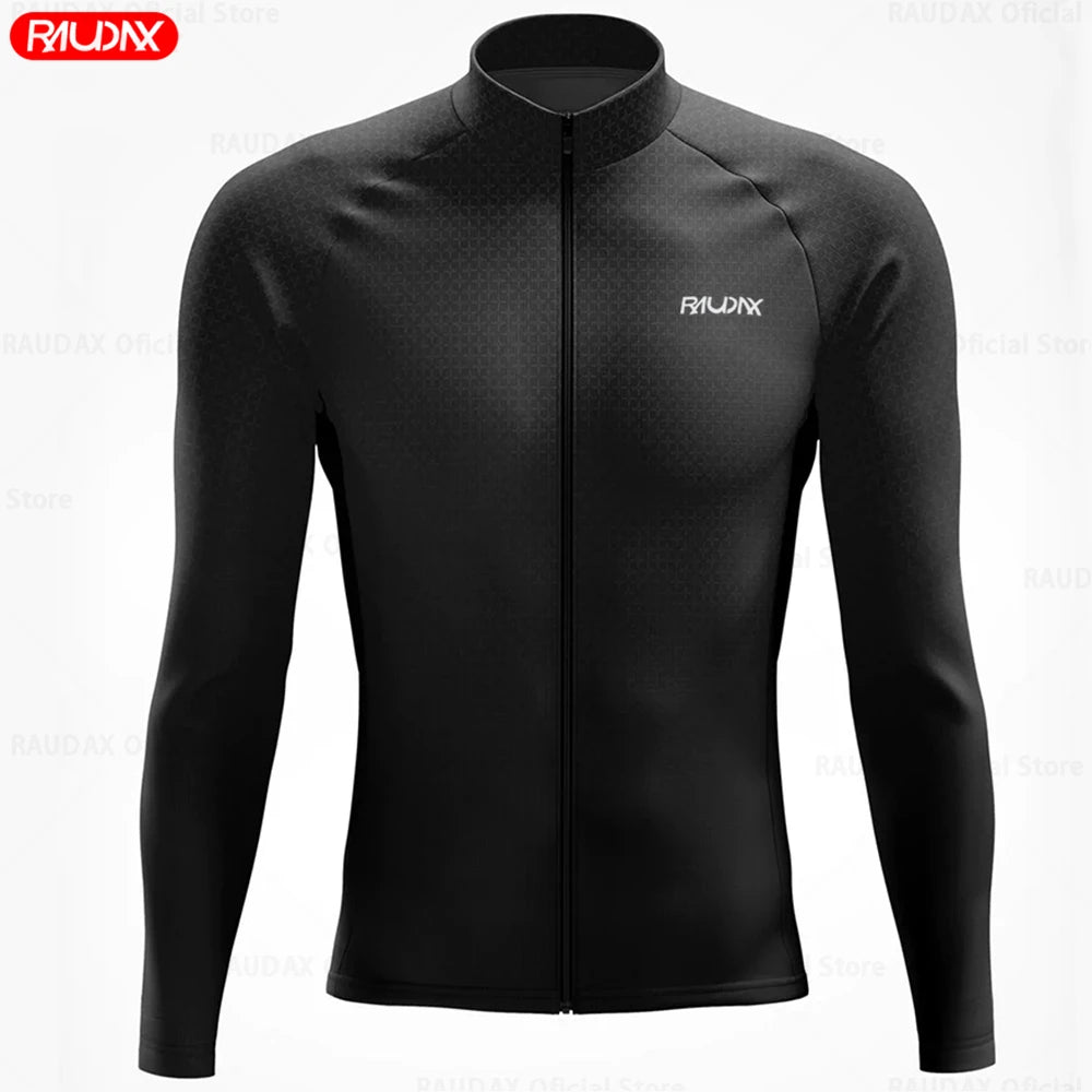 Raudax Spring and Autumn Cycling Jersey Sets Men's Cycling Clothes Mountain Road Bicycle Long Sleeve Roupa De Ciclismo Clothing