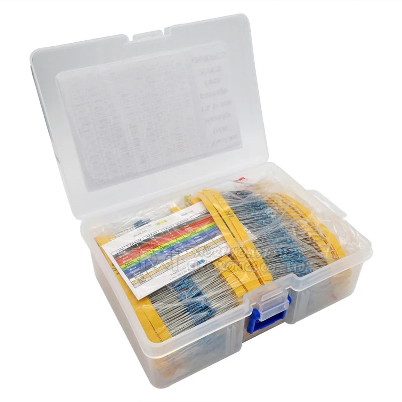 130 Values 1/4W 0.25W 1% Metal Film Resistors Assorted Pack Kit Set Lot Resistors Assortment Kits Fixed resistor