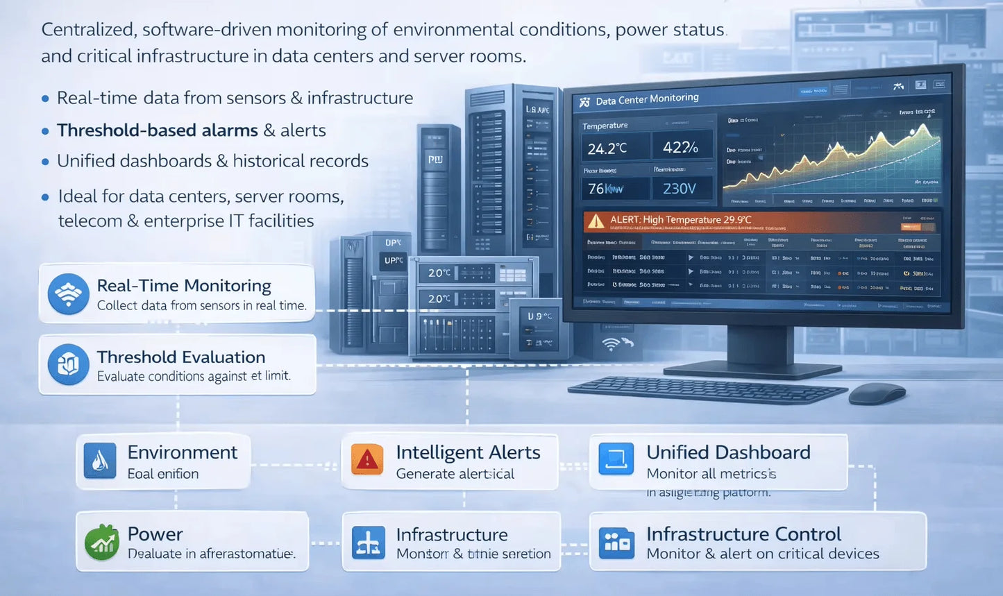 Professional Infrastructure Protection Real-Time Environmental Monitoring | Data Center Monitoring Software – OEM Available
