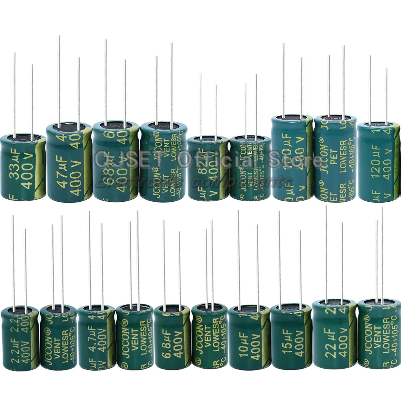 JCCON 6.3V 10V 16V 25V 35V 450V 100V 400V 100UF 220 330 470 680 1000 1500 2200 3300UF High-frequency lOWESR aluminum capacitors
