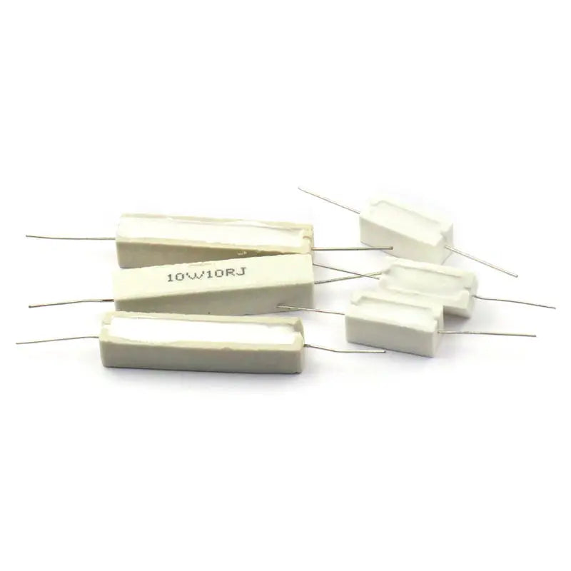 10PCS Cement Resistors 5W 5% 0.1 0.22 0.25 0.5 1 2.2 4.7 5 10 15 20 22 47 100 ohm Ceramic Resistors