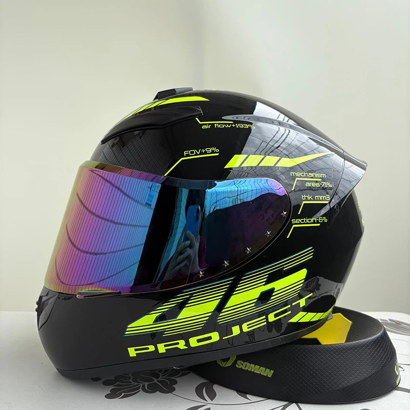 Full Face Motorcycle Helmet Men Women DOT Winter Safety Anti-Fog Waterproof Riding Motorbike Helmet Casco Motocross