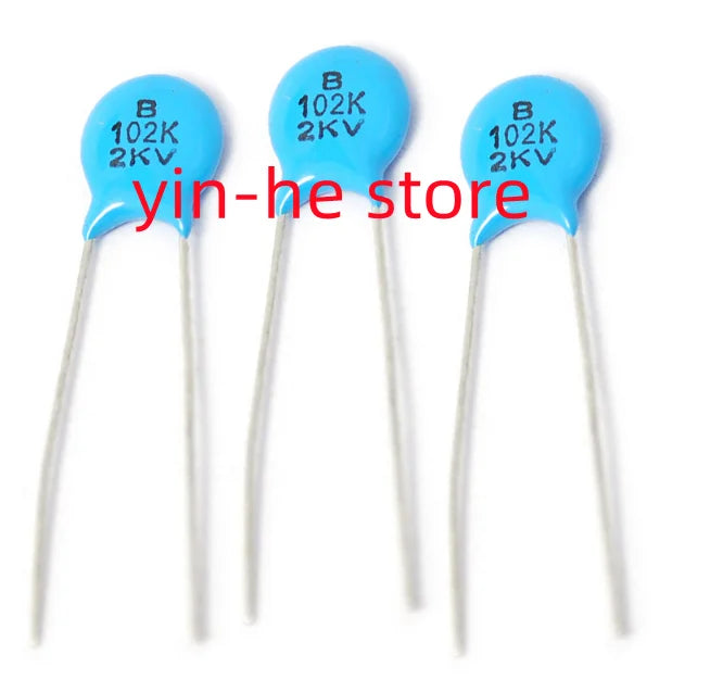 50PCS 102K 2KV/102 1000PF 1nF 2000V High pressure ceramics capacitors 102k 2kv / 102 1000pf 1nf 2000v