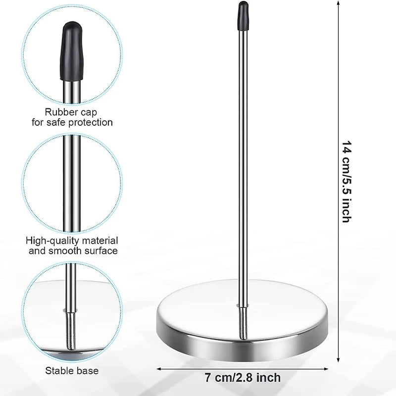 Desk Receipt Holder Stainless Steel Straight Rod Paper Memo Holder Stick For Bill Receipt Kitchen Accessories