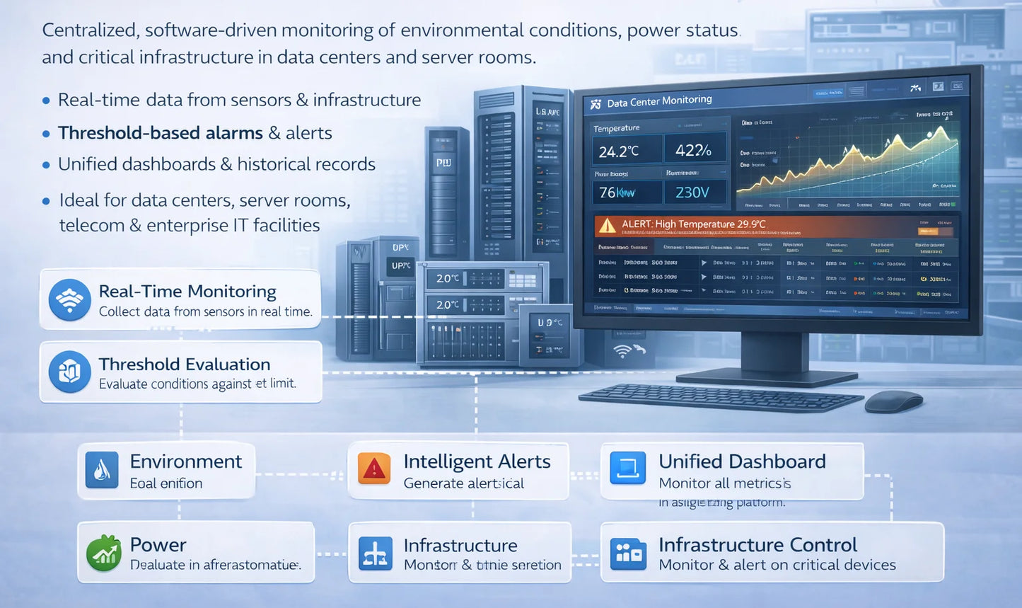 Professional Infrastructure Protection Real-Time Environmental Monitoring | Data Center Monitoring Software – OEM Available