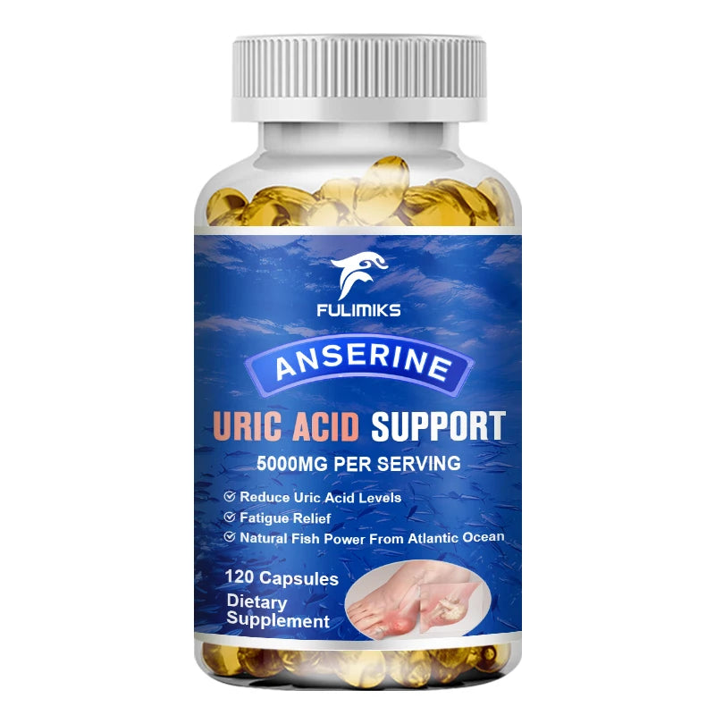 High Potency Uric Acid Balance Supplement, with Anserine, Turmeric & Celery, Supports Detox, Joint Function & Fatigue Relief