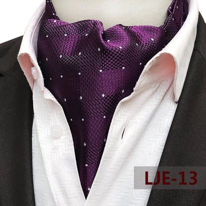 Factory wholesale men's scarf new cashew flower jacquard polyester British suit shirt collar scarf business scarf