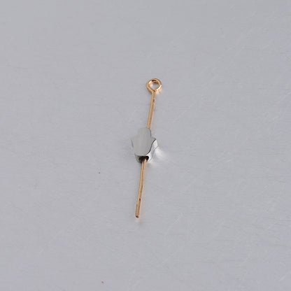 in stock Stainless Steel Mirror Hamsa Hand Small Hole Bead Accessories DIY Palm 1.8mm Aperture 6*8mm