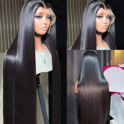 13X4 Human Hair Transparent Swiss Lace Frontal Wig, Wholesale Virgin Raw Vietnamese Human Hair Wig Glueless HD Lace Frontal Wigs