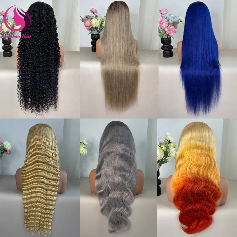 13X4 Human Hair Transparent Swiss Lace Frontal Wig, Wholesale Virgin Raw Vietnamese Human Hair Wig Glueless HD Lace Frontal Wigs