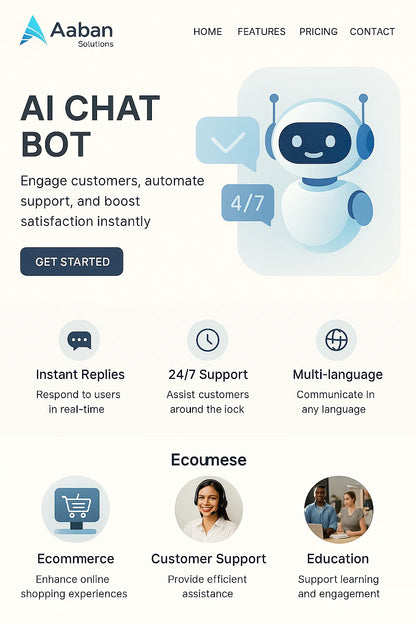 Professional AI Chat Bot Software NLP Powered Conversational Assistant Multi Language Live Chat Integration for Business Growth