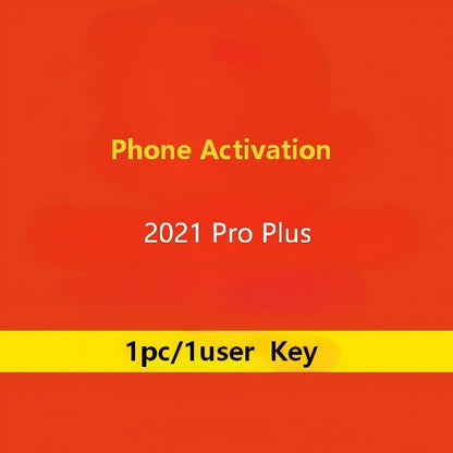 Genuine Office 2021 Professional Plus License 1Key/1PC Phone Activation