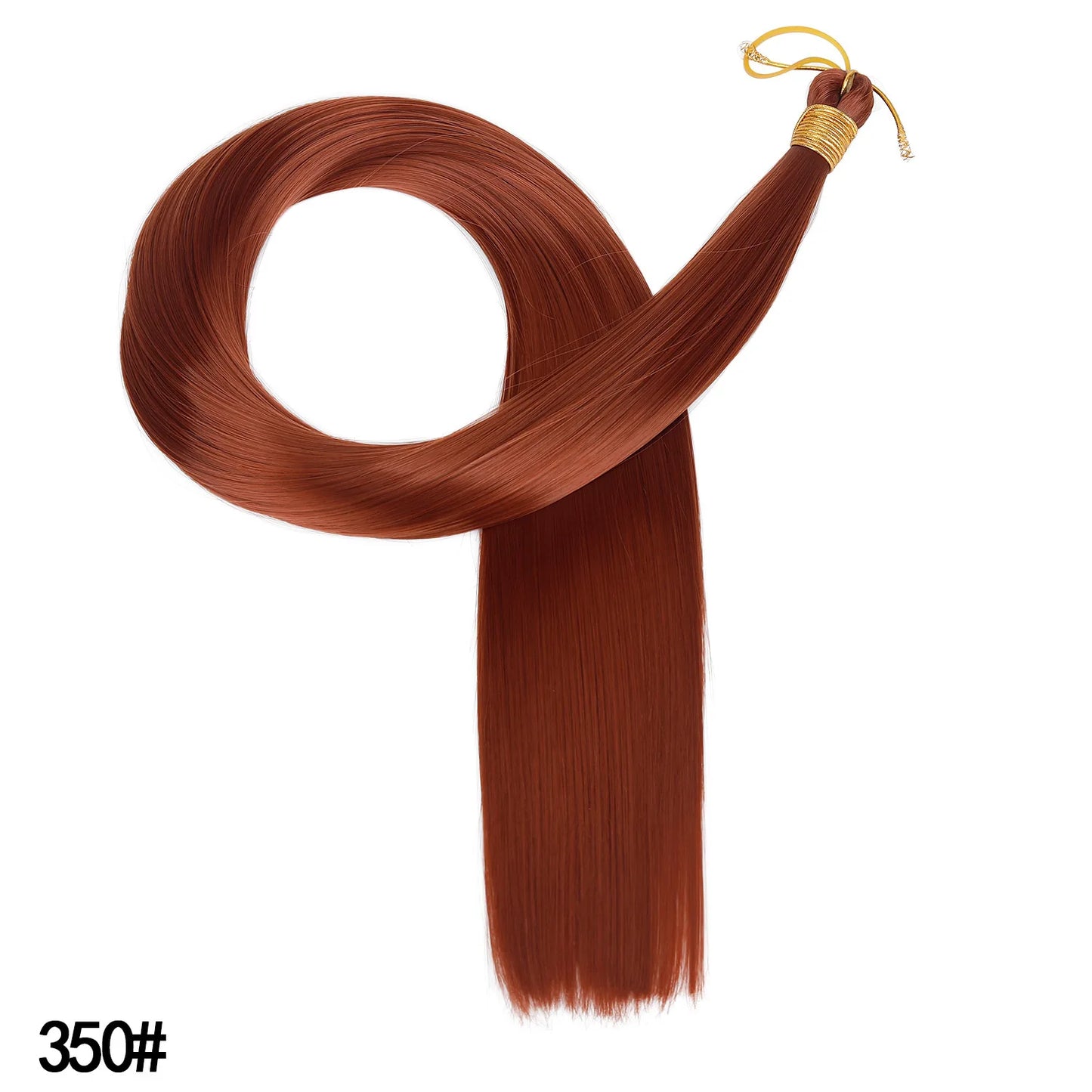 Wholesale Dyed Long Straight Hair Wigs Machine Double Weft High Temperature Fiber Braided Bulk Hair Bundle 150g