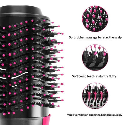 Detachable Hair Dryer Hot Air Brush Diffuser Multi Hair Styler Negative Ion Women Brush 2in1 Blowout Brush