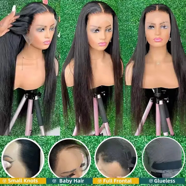 Raw Vietnamese Wig Natural Human Hair Lace Front Wigs Human Hair Brazilian Glueless HD Lace Frontal Wigs for Black Women