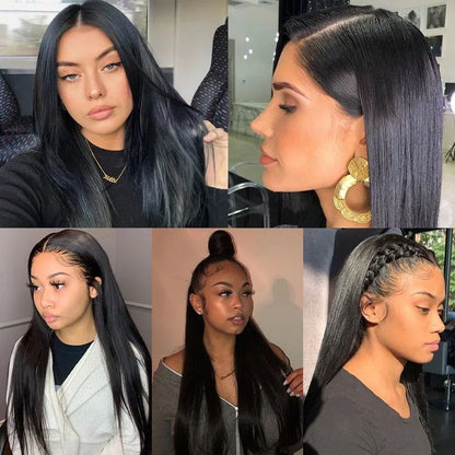 Wholesale Glueless Lace Frontal Natural Straight Human Hair Wig 13x4 Hd Lace Front Wigs for Black Women