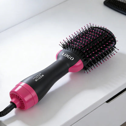 Dryer in One Hot Air Hair Straightener Brush Titanium Barrel Upgraded 4 in 1 Hair Dryer and Styler Volumizer Hair Dryer Brush