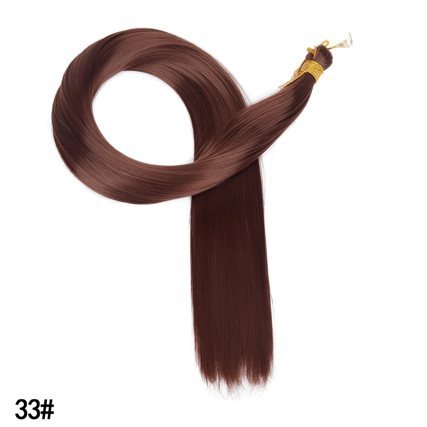 Wholesale Dyed Long Straight Hair Wigs Machine Double Weft High Temperature Fiber Braided Bulk Hair Bundle 150g