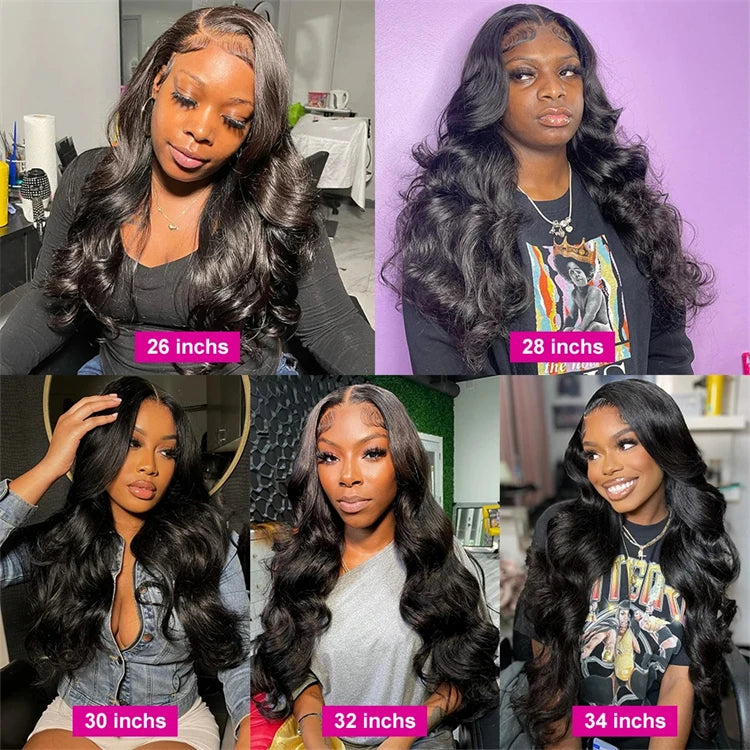 10A Raw Indian Hair Lace Frontal Human Hair Wigs,Glueless Full HD Lace Wigs Human Hair Lace Front,Body Wave Wigs for Black Women