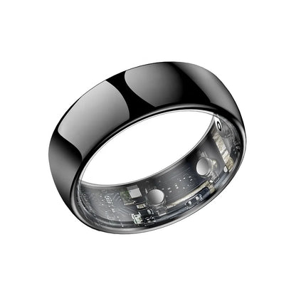 2025 Q520 ECG Smart Ring Blood Oxygen Blood Pressure Monitor with Charging Case, Multifunctional Health Fitness Tracker for Men
