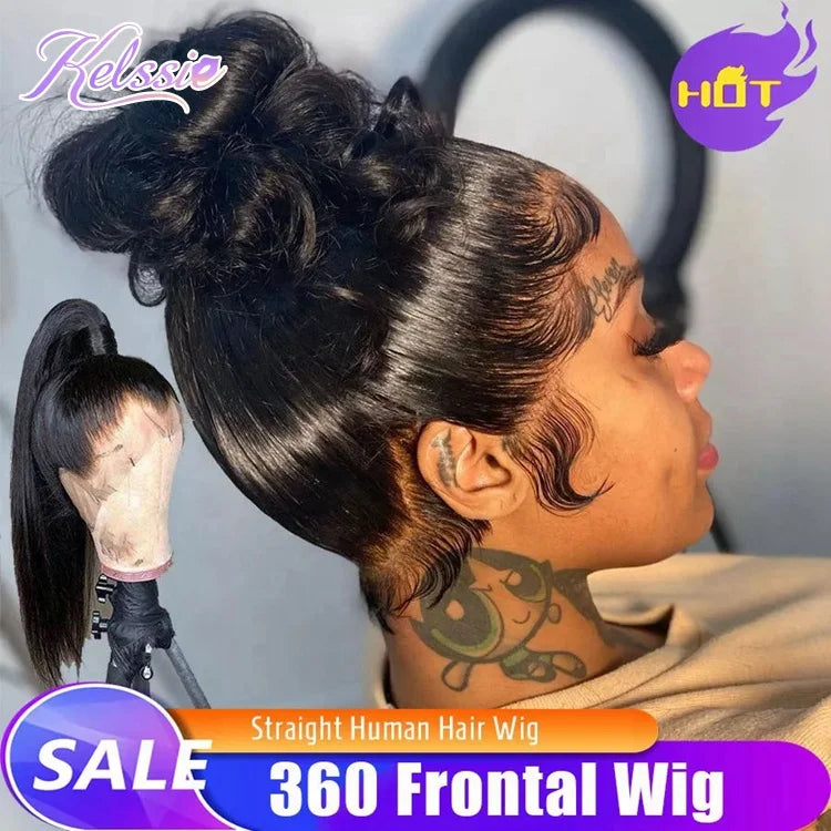 150 180 Density 360 HD Transparent Full Lace Wig Human Hair on Sale 360 Lace Frontal Wig Brazilian Wet and Wavy With Baby Hair