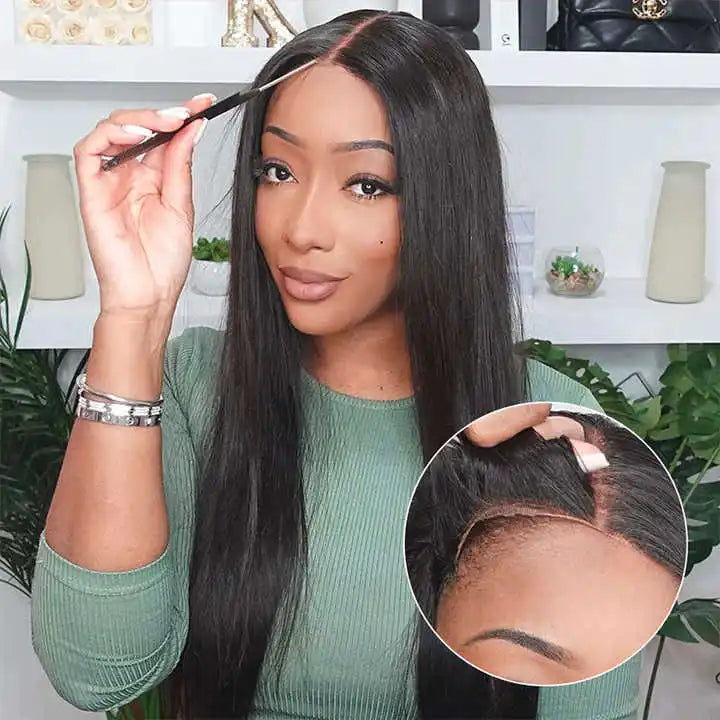 Specialty Colored Wigs 100 % Himan Hair Wigs and 26 Inch Straight Human Hair Wig