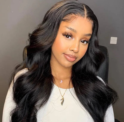 10A Raw Indian Hair Lace Frontal Human Hair Wigs,Glueless Full HD Lace Wigs Human Hair Lace Front,Body Wave Wigs for Black Women
