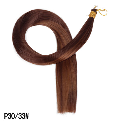 Wholesale Dyed Long Straight Hair Wigs Machine Double Weft High Temperature Fiber Braided Bulk Hair Bundle 150g