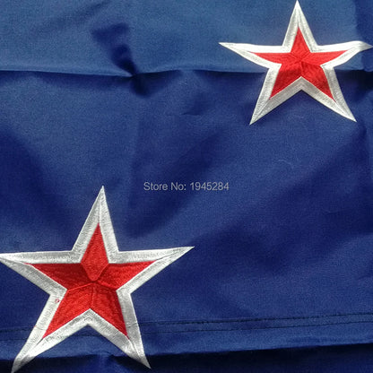 Embroidered Sewn New Zealand Flag New Zealander National Flag World Country Flag Banner Oxford Fabric Nylon 3x5ft