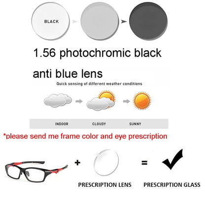Progressive Prescription Running Glasses Sports Glasses Football Basketball Eyeglasses Photochromic Lens