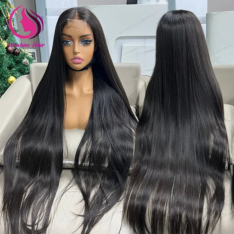 13X4 Human Hair Transparent Swiss Lace Frontal Wig, Wholesale Virgin Raw Vietnamese Human Hair Wig Glueless HD Lace Frontal Wigs