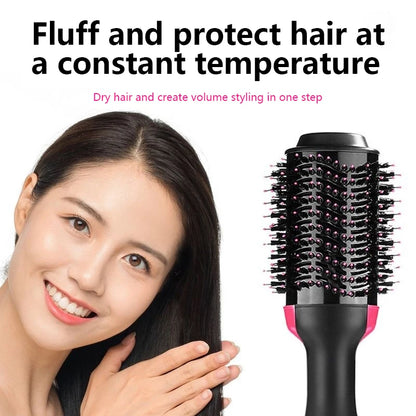 Dryer in One Hot Air Hair Straightener Brush Titanium Barrel Upgraded 4 in 1 Hair Dryer and Styler Volumizer Hair Dryer Brush
