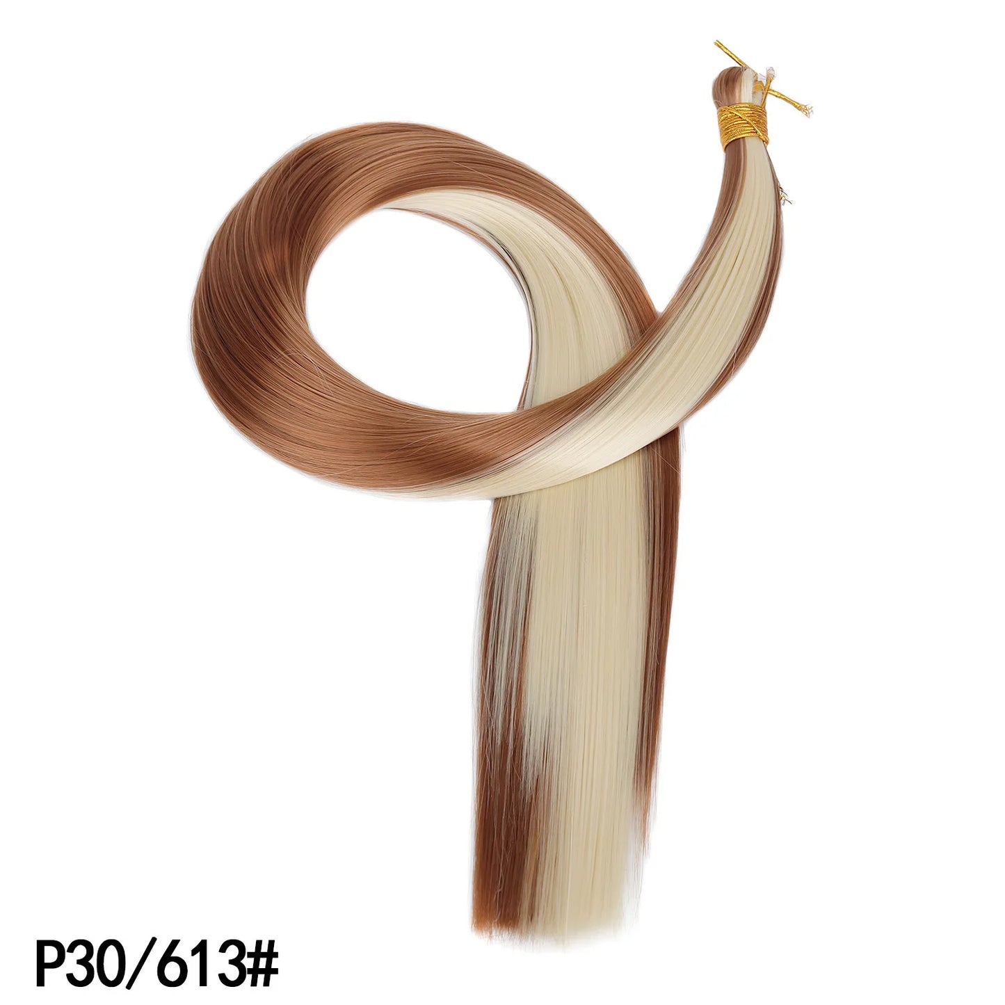 Wholesale Dyed Long Straight Hair Wigs Machine Double Weft High Temperature Fiber Braided Bulk Hair Bundle 150g