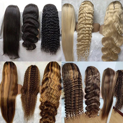 13X4 Human Hair Transparent Swiss Lace Frontal Wig, Wholesale Virgin Raw Vietnamese Human Hair Wig Glueless HD Lace Frontal Wigs