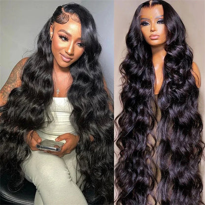 Natural Body Wave 13x4 HD 30 32 Inch Lace Front Human Hair 200 Density 13x6 Transparent Lace Frontal Wig Brazilian for Women