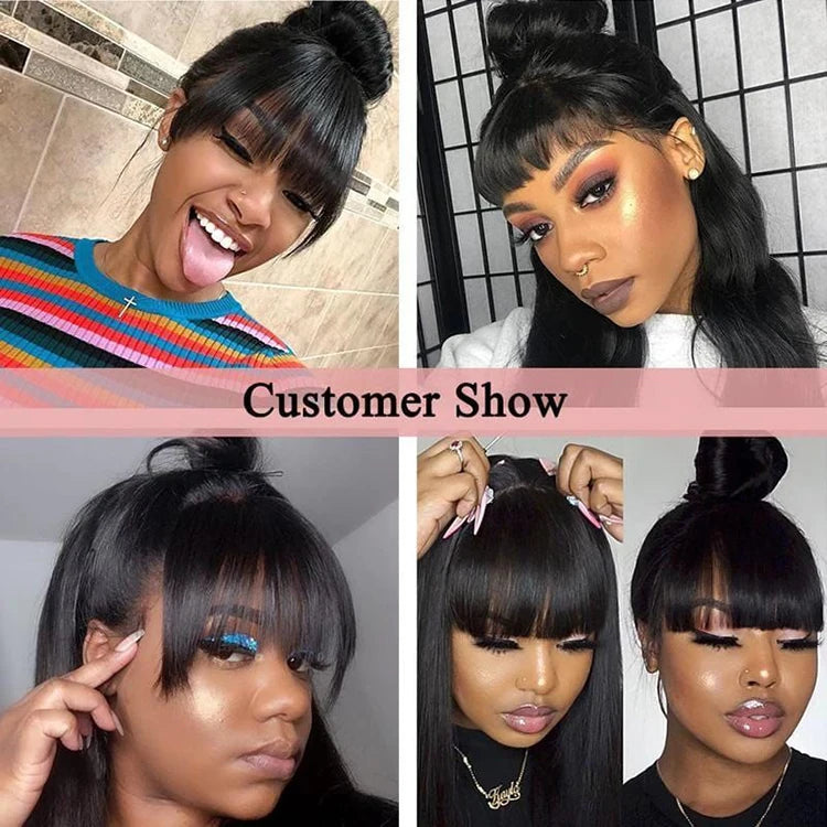 Specialty Colored Wigs 100 % Himan Hair Wigs and 26 Inch Straight Human Hair Wig