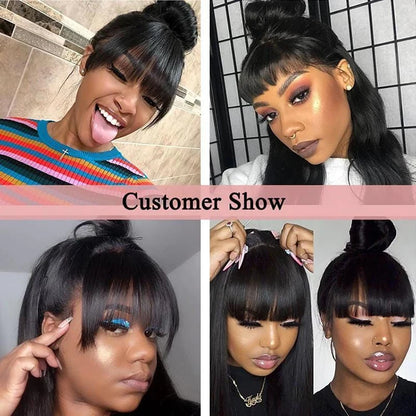 Specialty Colored Wigs 100 % Himan Hair Wigs and 26 Inch Straight Human Hair Wig