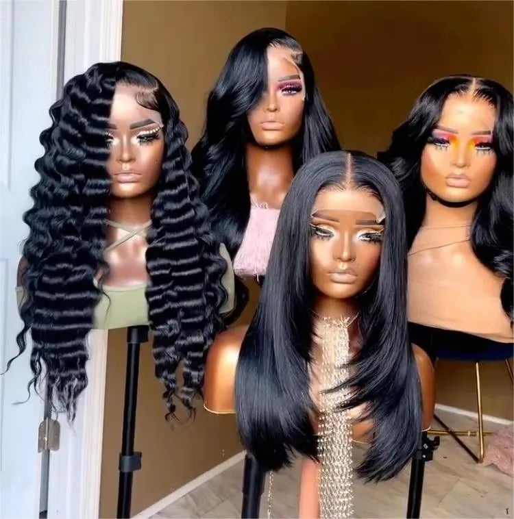 Raw Vietnamese Wig Natural Human Hair Lace Front Wigs Human Hair Brazilian Glueless HD Lace Frontal Wigs for Black Women