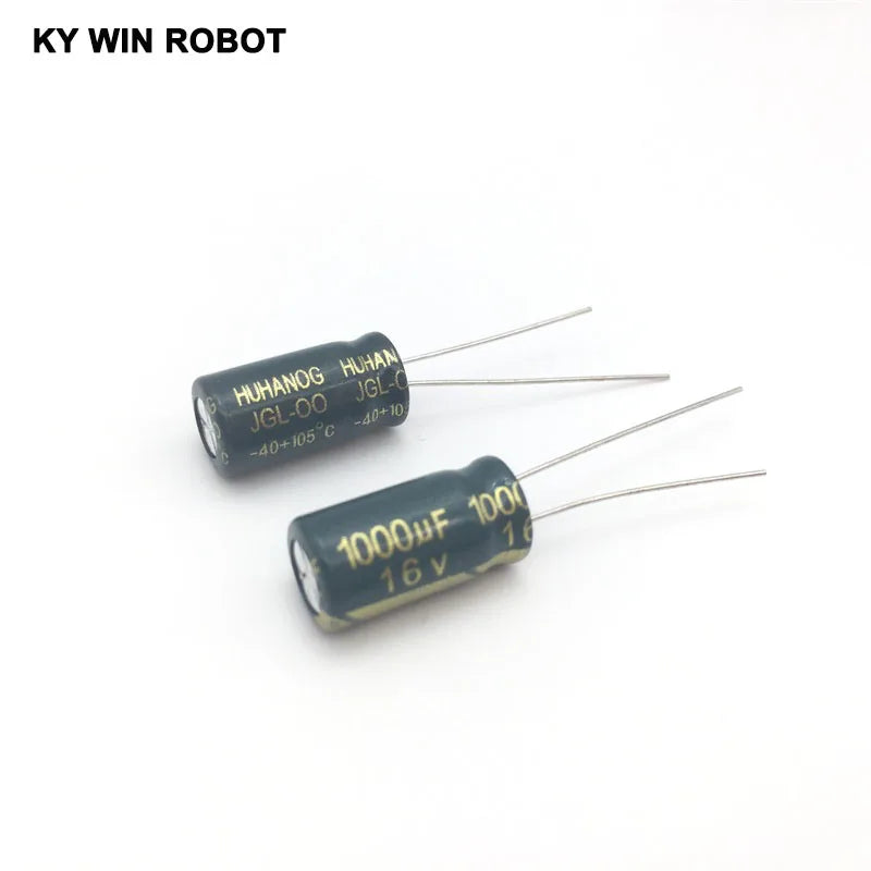 50PCS Aluminum Capacitors 1000uF 108 20% 8*16mm 16V 1000000nF 1000000000pF Diameter8mm
