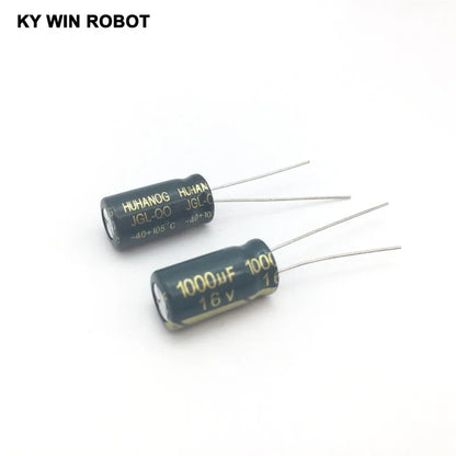 50PCS Aluminum Capacitors 1000uF 108 20% 8*16mm 16V 1000000nF 1000000000pF Diameter8mm