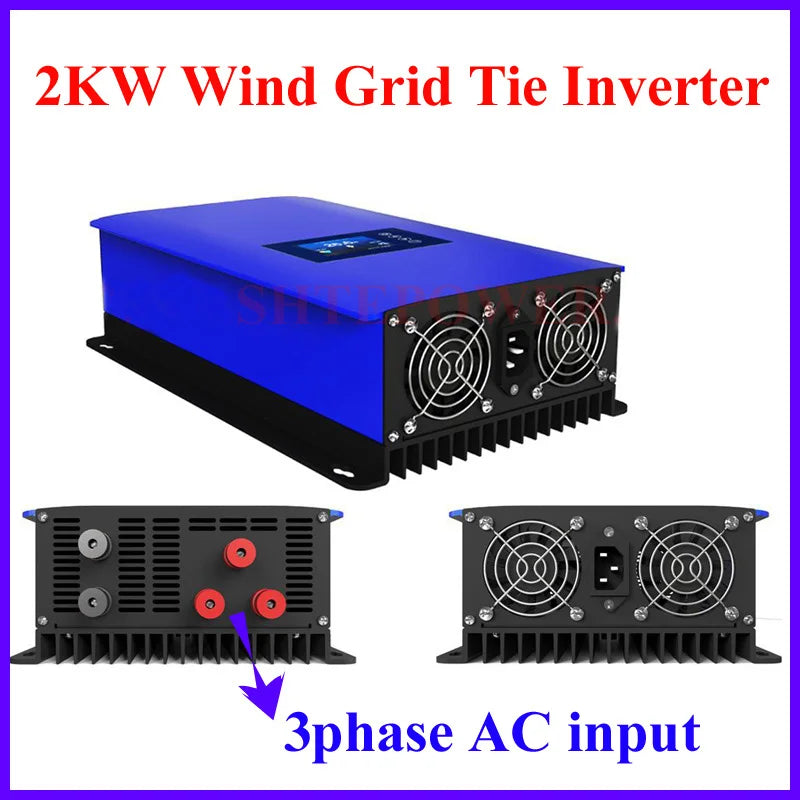 2000W Wind Power Grid Tie Inverter with Dump Load Controller/Resistor for 3 Phase 48v 60v Wind Generator with Wifi Plug Limiter