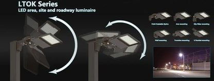 100W 150W 200W LED Outdoor Floodlight Fixtures with 150LM Per Watt Warm White Light Aluminum Body IP66 IP65 Rating for Road 240V