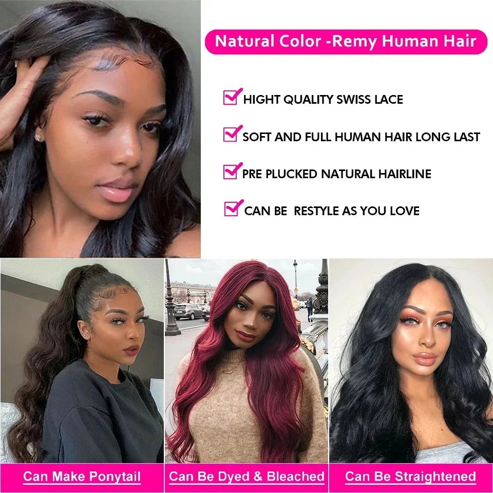 Glueless Cheap Wholesale 100 Natural Raw Indian Long Straight Human Hair Wigs 13x4 HD Transparent Lace Front Wigs Pre Plucked