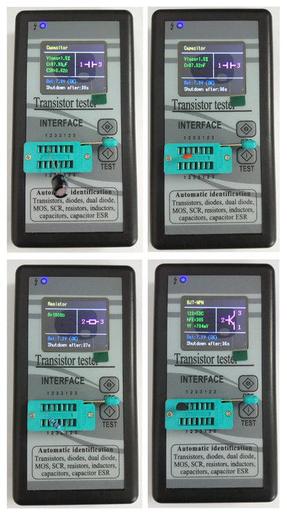 Mosfet Transistor Capacitor Tester M328 NPN PNP Transistor Diode Resistor Inductor Capacitance MOS SCR ESR Meter