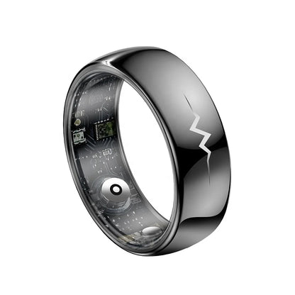 2025 Q520 ECG Smart Ring Blood Oxygen Blood Pressure Monitor with Charging Case, Multifunctional Health Fitness Tracker for Men