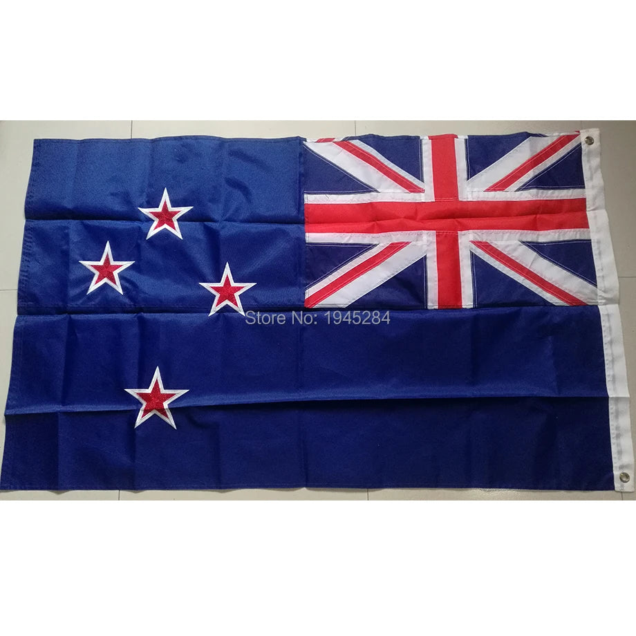 Embroidered Sewn New Zealand Flag New Zealander National Flag World Country Flag Banner Oxford Fabric Nylon 3x5ft