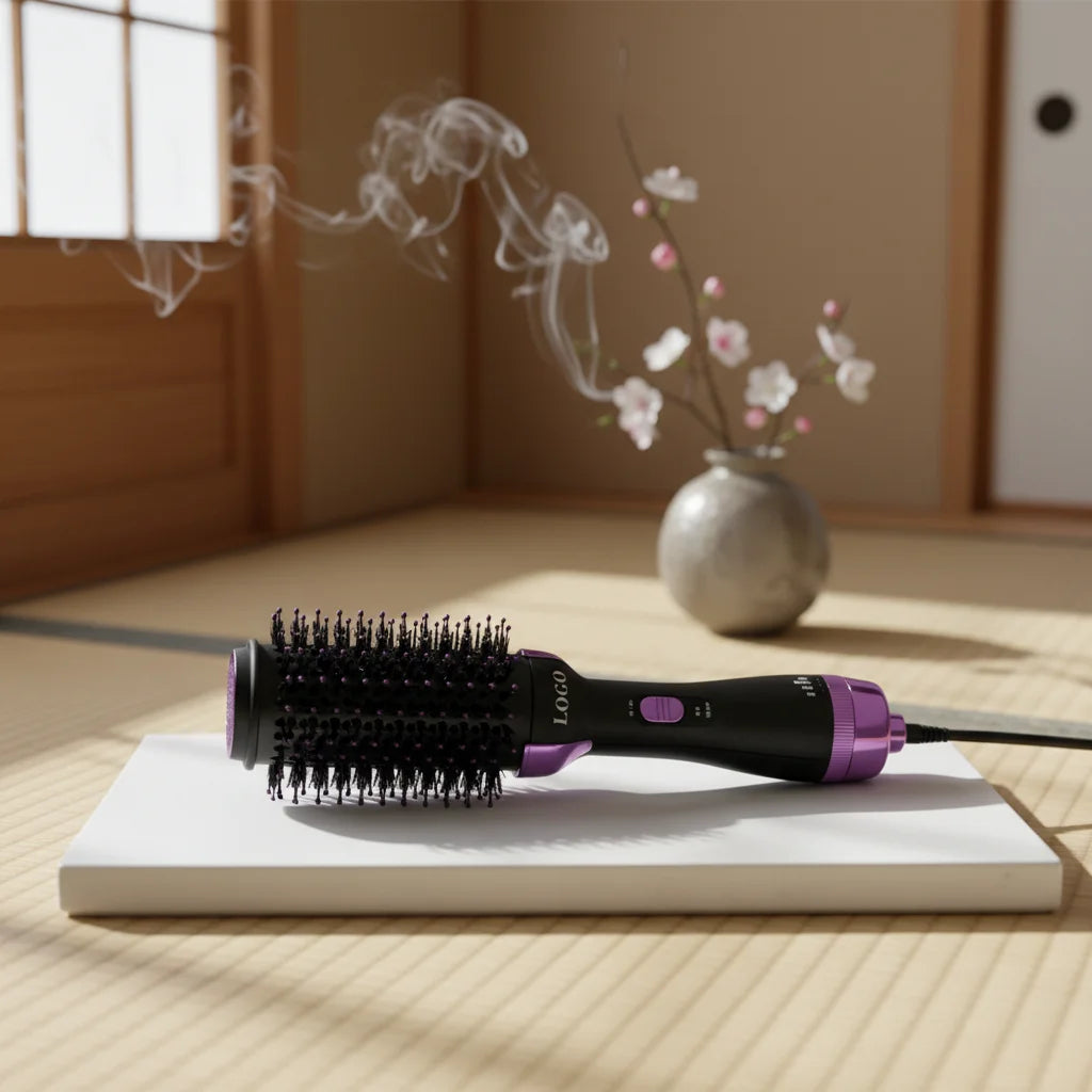 Professional Ceramic Straightening Comb Electric Smart Heat Adjustable Straightening Brush  Iron Hair Straightener Curler Tool