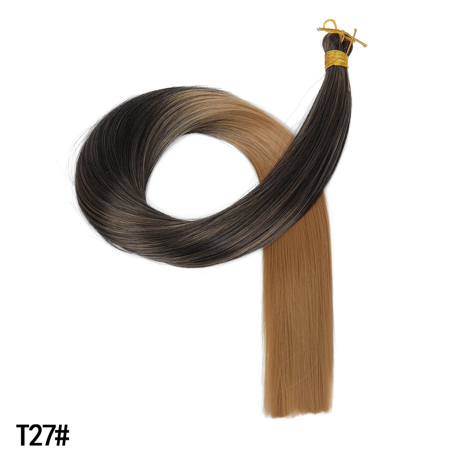 Wholesale Dyed Long Straight Hair Wigs Machine Double Weft High Temperature Fiber Braided Bulk Hair Bundle 150g