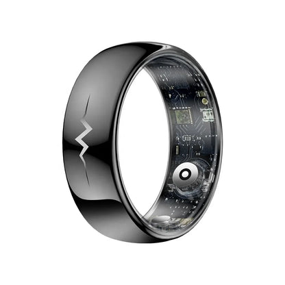 2025 Q520 ECG Smart Ring Blood Oxygen Blood Pressure Monitor with Charging Case, Multifunctional Health Fitness Tracker for Men